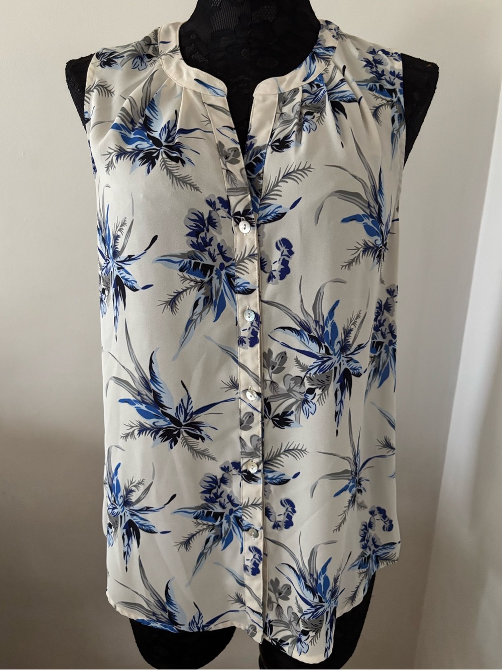 Daniel Rainn sleeveless button down blouse